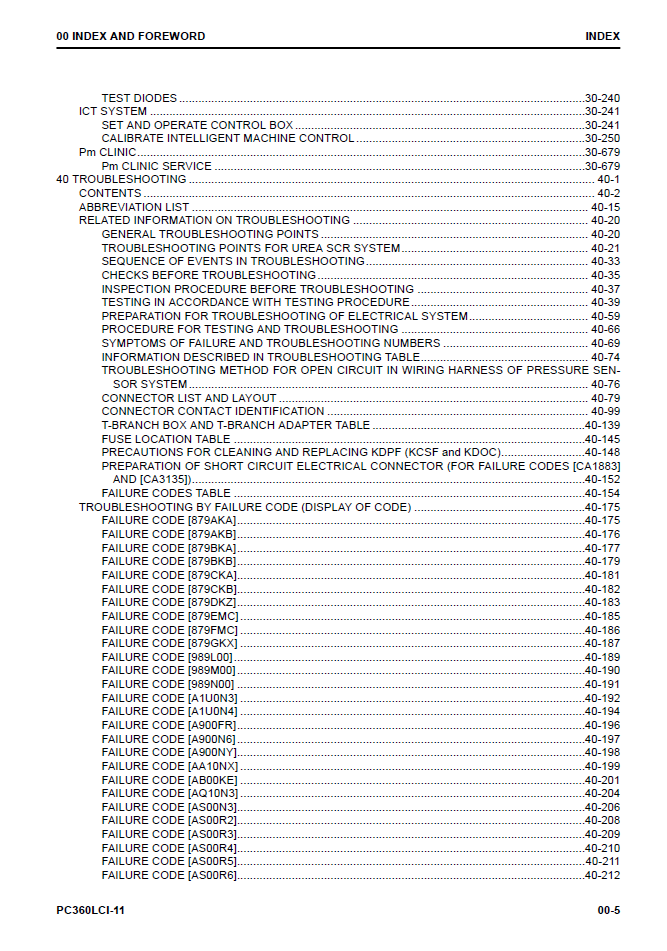 Komatsu PC360LCi-11 Workshop Manual SEN06601-03 PDF