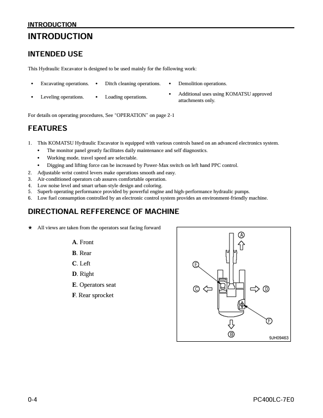 Komatsu PC400LC-7E0 Operation & Maintenance Manual – Excavator PDF