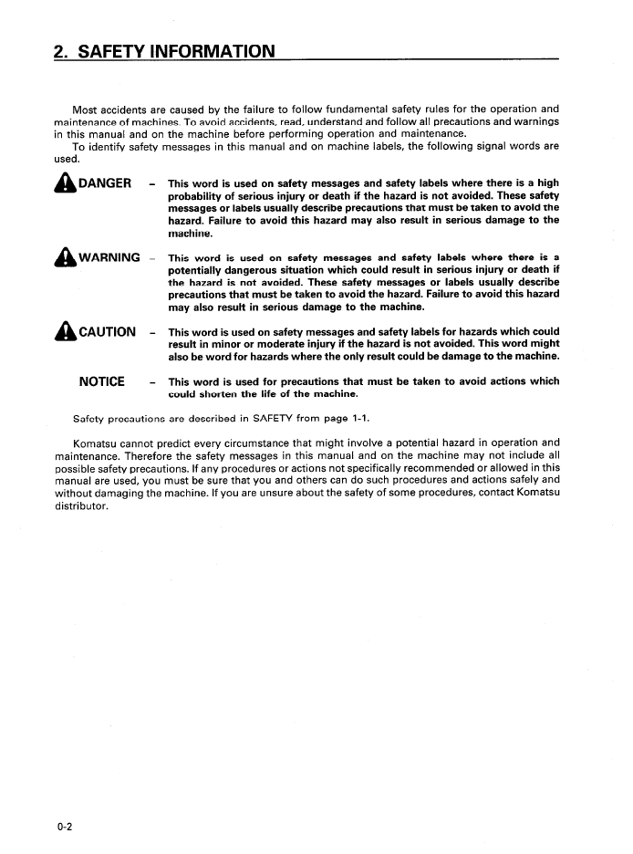 Komatsu PC400 Series Operation and Maintenance Manual CEAM208505 PDF