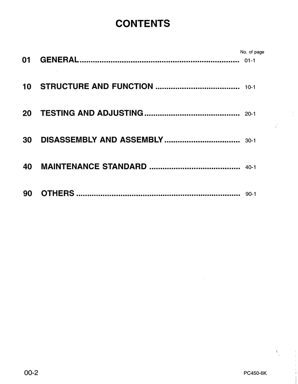 Komatsu PC450-6, PC450LC-6 Excavator Factory Workshop Manual PDF Download