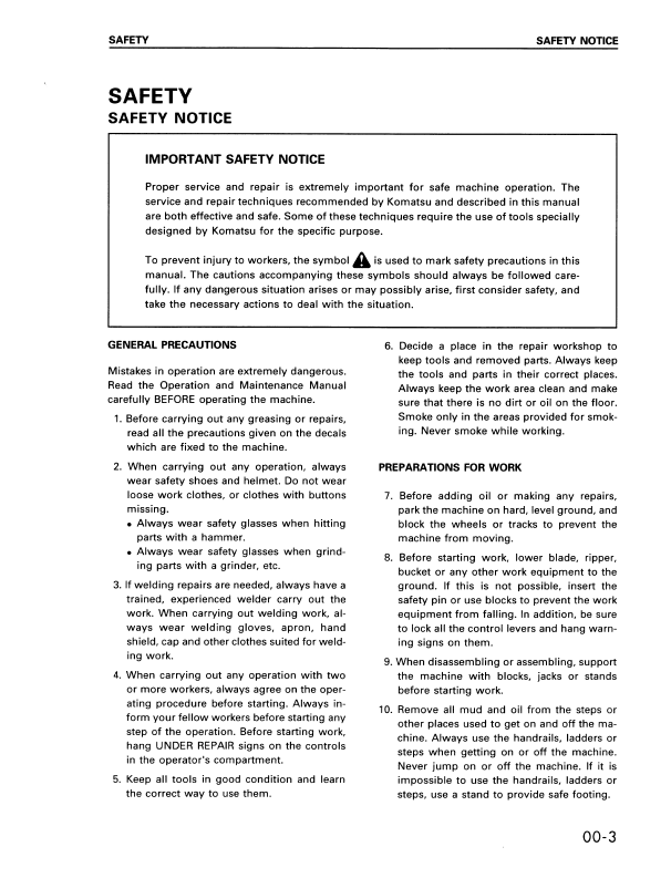 Komatsu PC450-6 / PC450LC-6 Hydraulic Excavator Maintenance & Shop Manual PDF