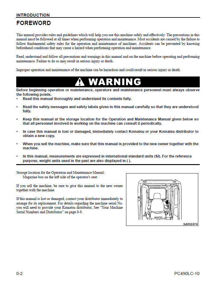 Komatsu PC490LC-10 Operation & Maintenance Manual CEAM025505