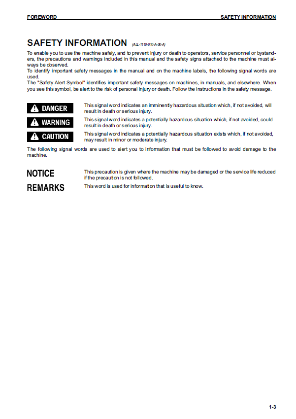 Komatsu PC490LC-10 Operation, Servicing & Maintenance Manual