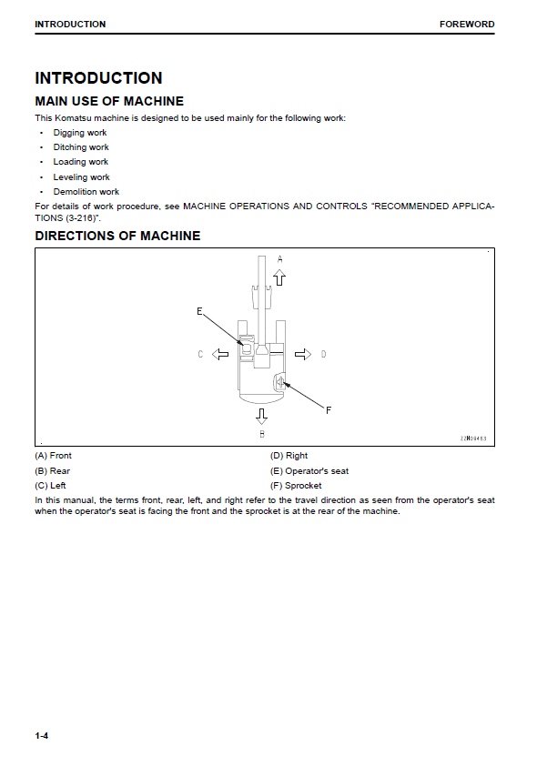 Komatsu PC490LC-11 Excavator Operator and Maintenance Handbook