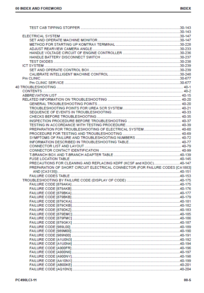 Komatsu PC490LCi-11 Workshop Manual SEN06592-03 PDF