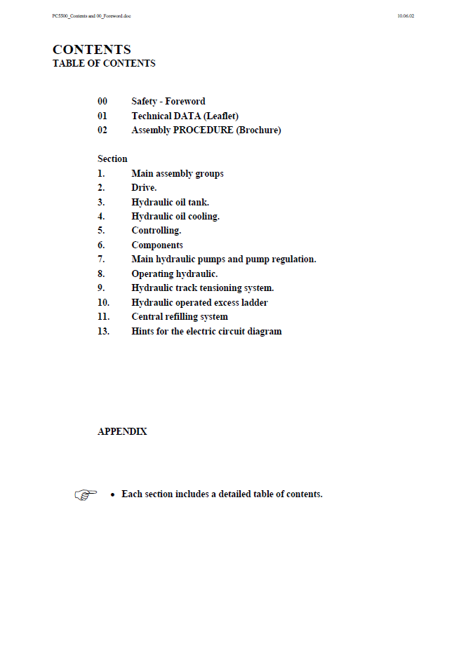 Komatsu PC5500-6 Diesel Backhoe Attachment Service Manual PDF