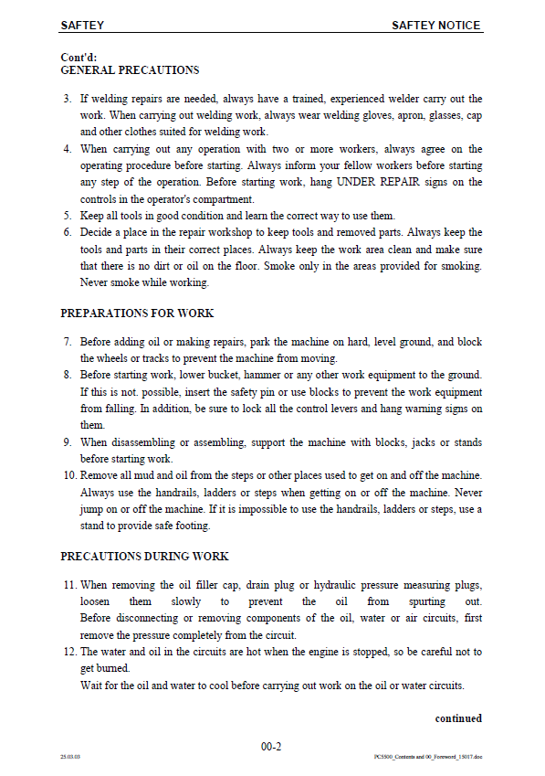 Komatsu PC5500-6 Mining Shovel Service Manual SMPC550015025D PDF