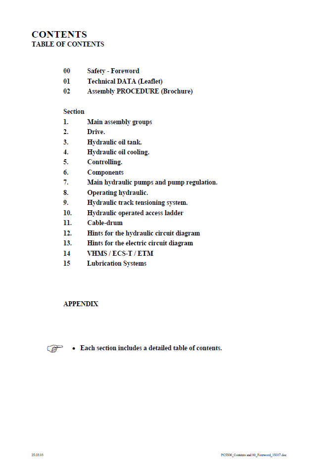 Komatsu PC5500 SG_PC5500-6E_15016 Service & Repair Manual