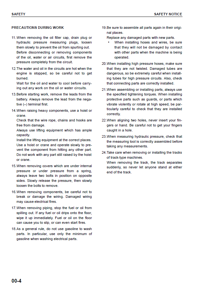Komatsu PC600LC-6 Hydraulic Excavator Service Shop Manual Supplement (Pub. No. SEBD027100K)