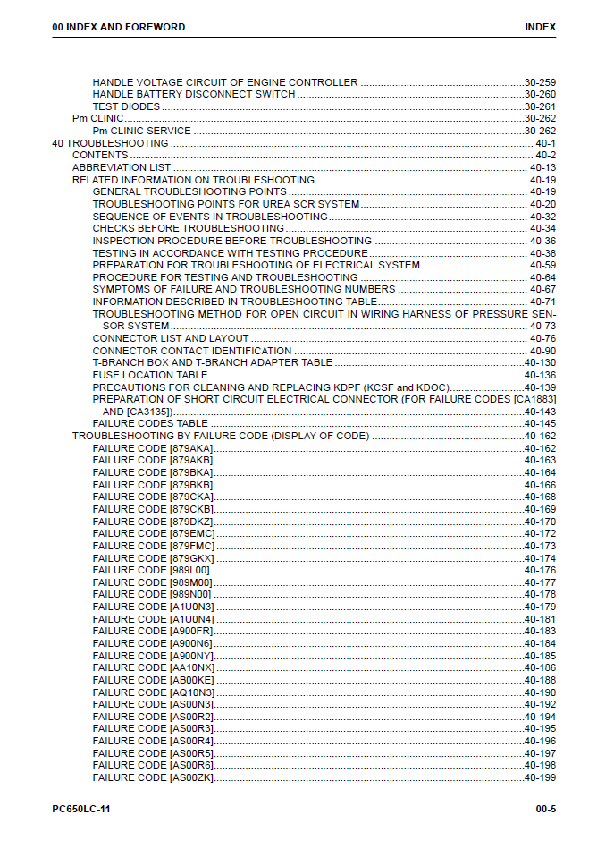 Komatsu PC650LC-11 Workshop Manual SEN06603-04 PDF