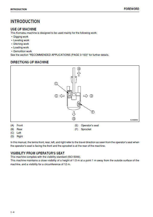 Komatsu PC78US-8 Hydraulic Excavator Service & Operation Guide