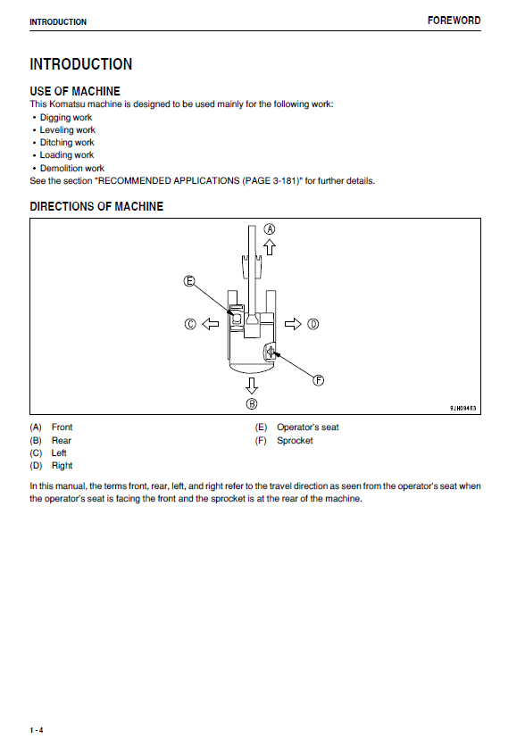 Komatsu PC800 -8E0 / PC850 -8E0 Hydraulic Excavator Operator and Maintenance Guide