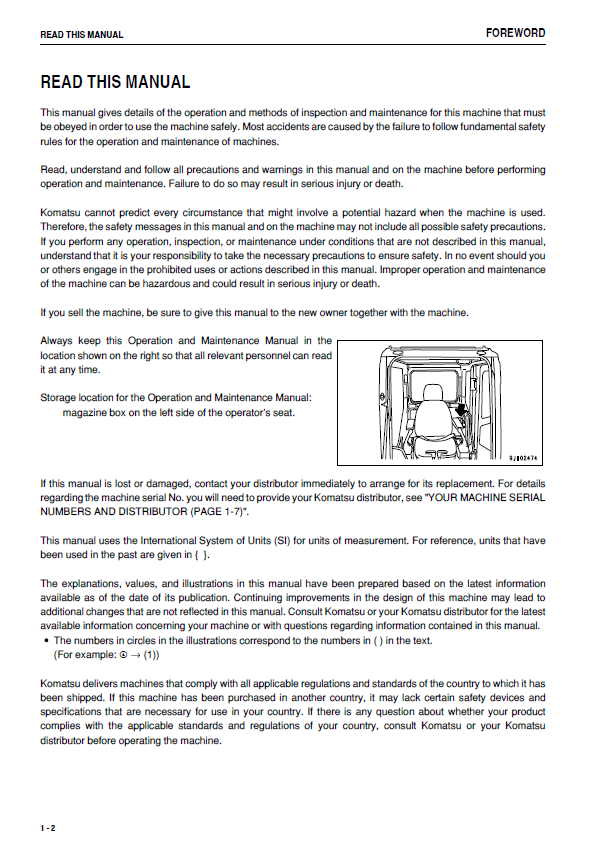 Komatsu PC850-8 & PC850SE-8 Operation & Maintenance Manual PDF