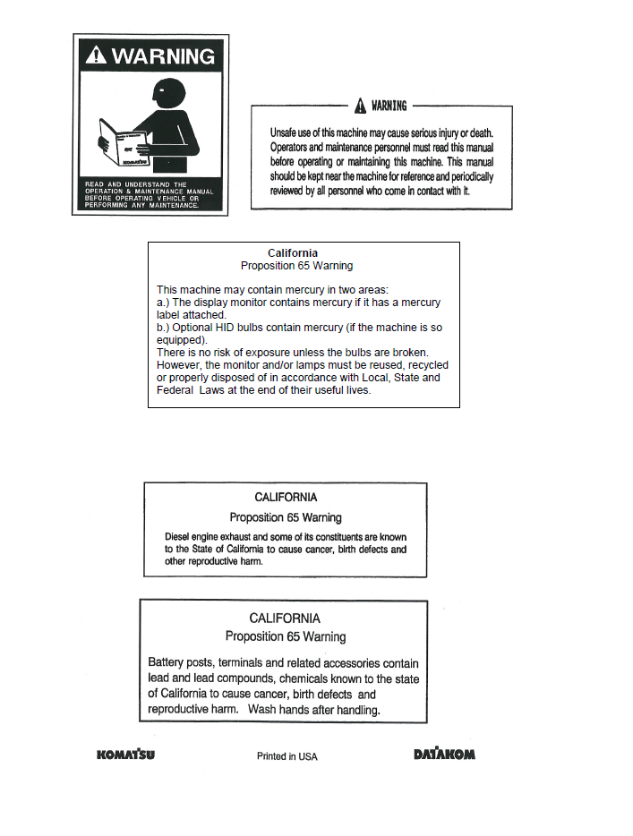 Komatsu PC88MR-8 Excavator Maintenance Manual CEAM021203 PDF