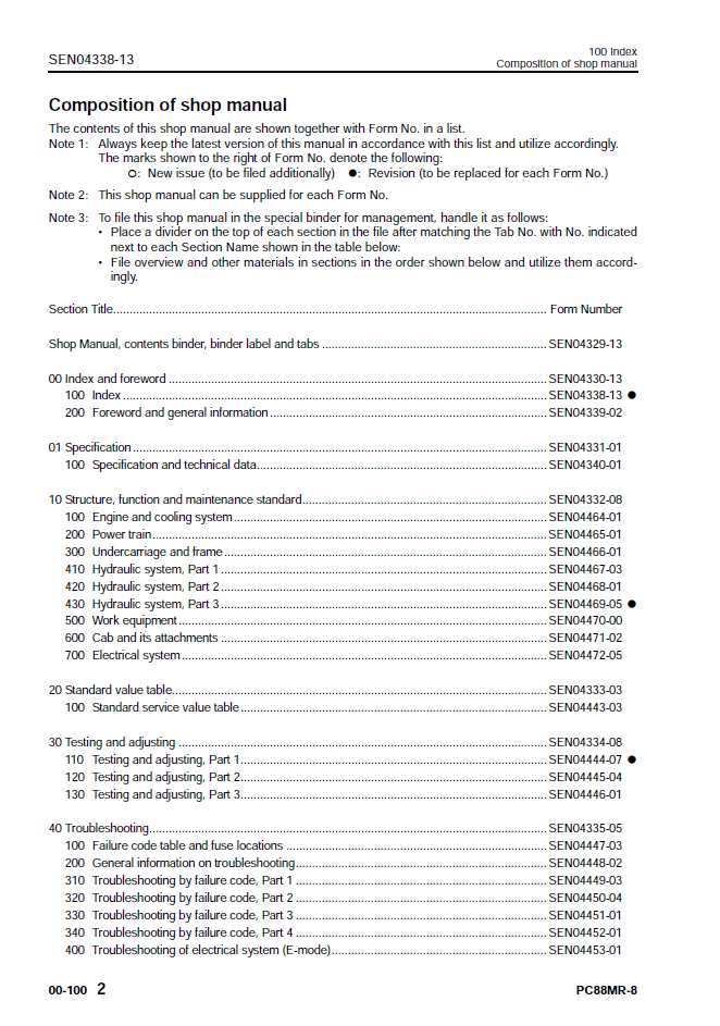 Komatsu PC88MR-8 Service Manual SEN04329-13 PDF