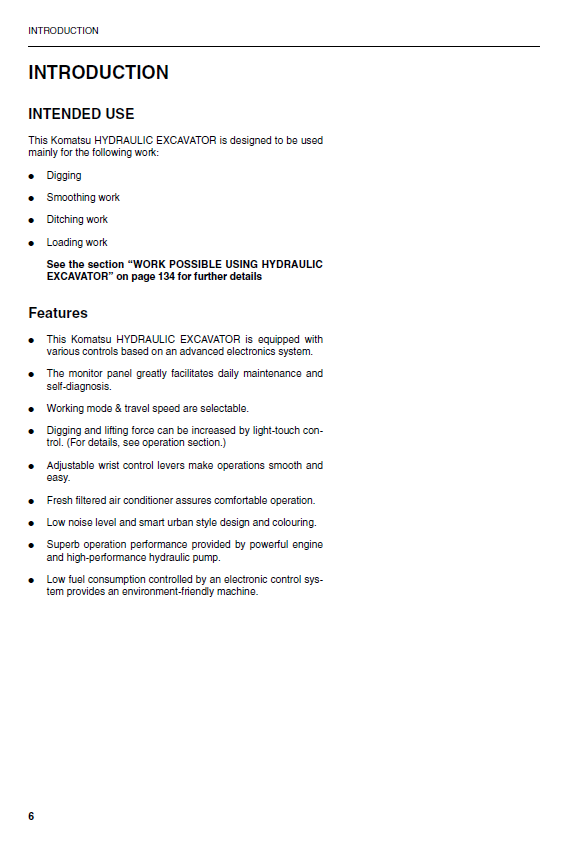 Komatsu PW170ES-6K Hydraulic Excavator: Official Operation & Maintenance Guide