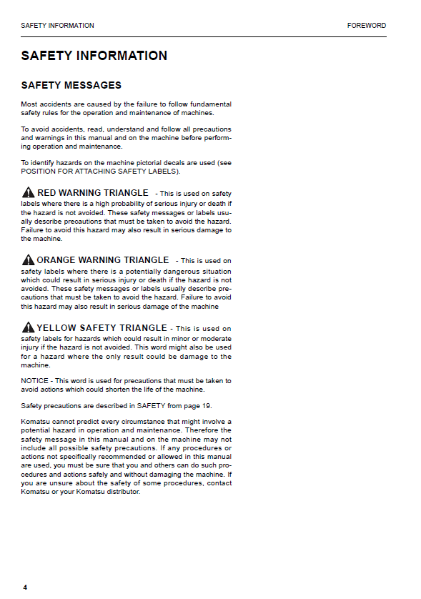 Komatsu PW200-7KA / PW220-7KA Wheeled Excavator Owner Manual (PDF Download)