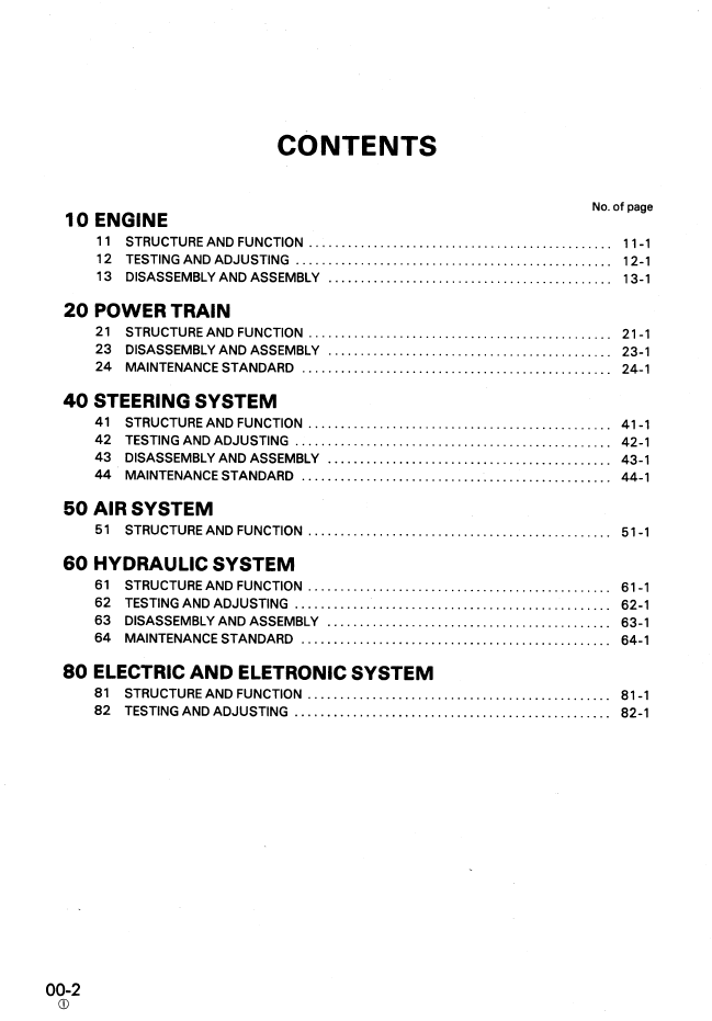 Komatsu PW210-1 Hydraulic Excavator Repair Manual SEBM020K0102