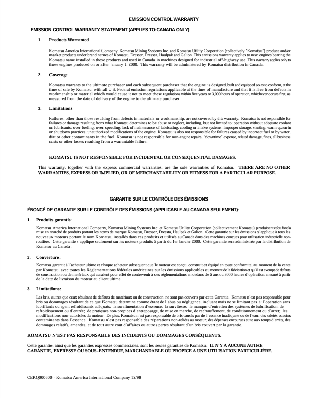 Komatsu PW400MH-6 Wheel Excavator Manual PDF Download