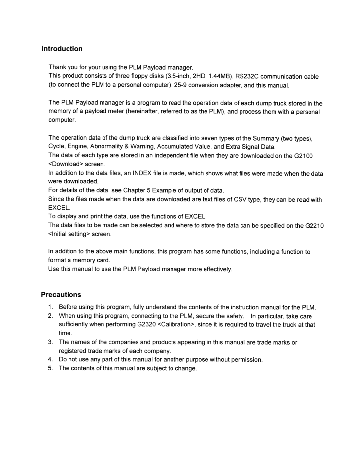 Komatsu Payload Manager Service & Maintenance Guide | SEAD032801 PDF