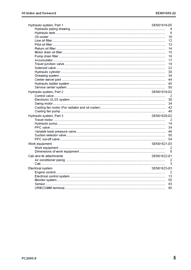 Komatsu SEN01607-22 PC2000-8 Workshop Shop Manual PDF