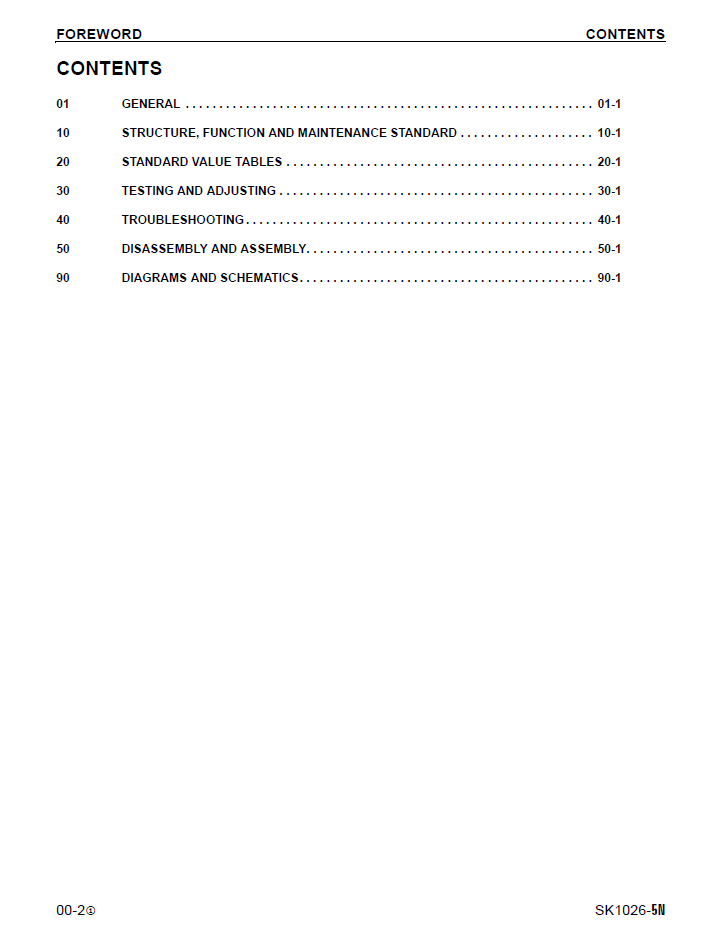 Komatsu SK1026-5N Loader Service Repair Manual CEBM014201