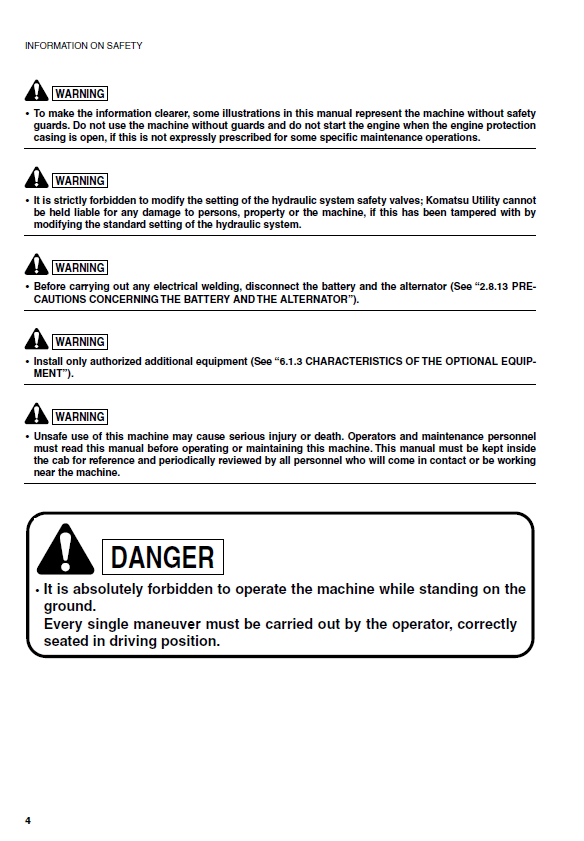 Komatsu SK815-5 Maintenance & Safety Operation Manual (WEAM003603 PDF)