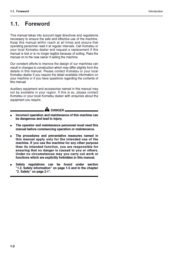 Komatsu WA115-3 Wheel Loader Operator Guide & Maintenance Manual