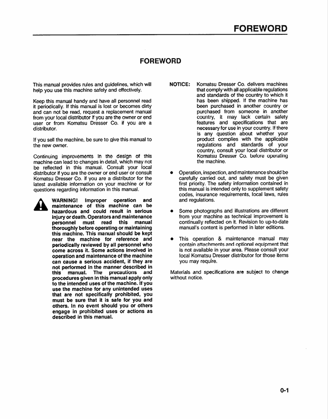 Komatsu WA120-1LC Wheel Loader O&M Manual PDF – CEAMW16041