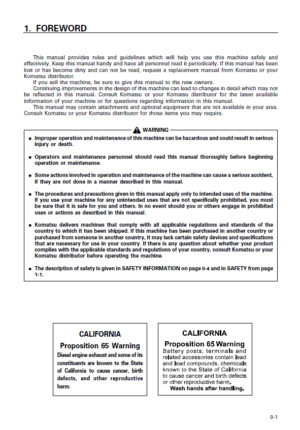 Komatsu WA1200-3 Operation & Maintenance Manual PDF Download