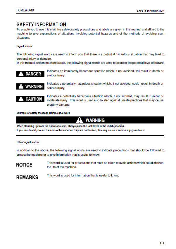 Komatsu WA1200-3 Wheel Loader PDF Operation and Maintenance Guide