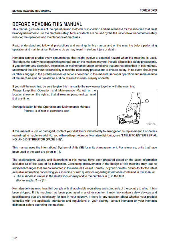 Komatsu WA1200-6 Operation and Maintenance Manual – PDF Download