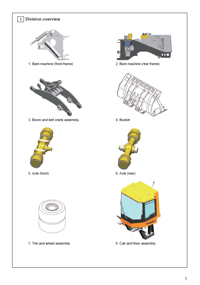 Komatsu WA1200-6 Wheel Loader Setup & Assembly Manual GEN00106-04