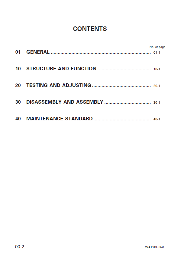 Komatsu WA120L-3MC Engine Repair Manual SEBM021800 PDF