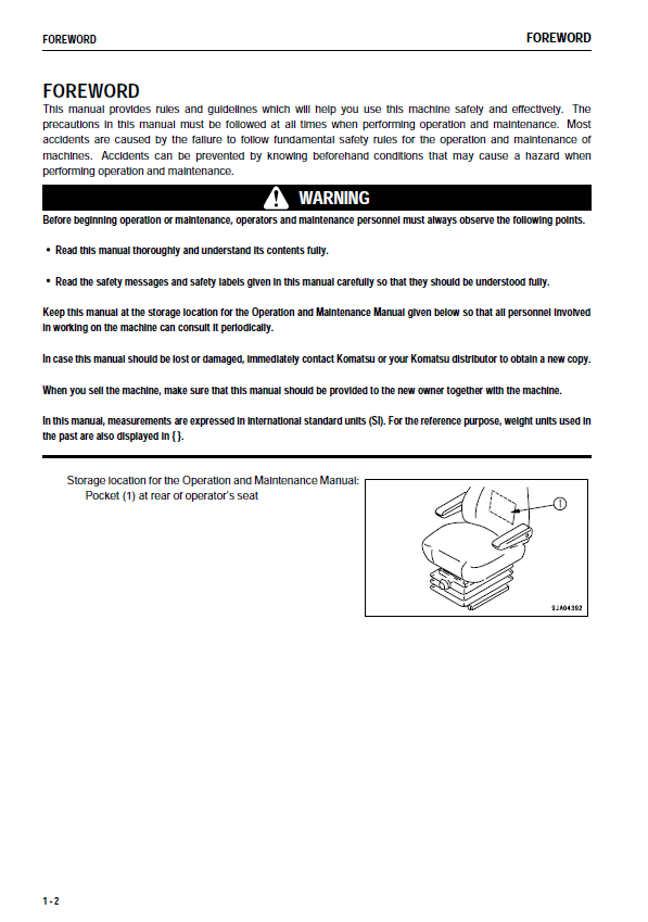 Komatsu WA150-5 Operation and Maintenance Manual PDF Download