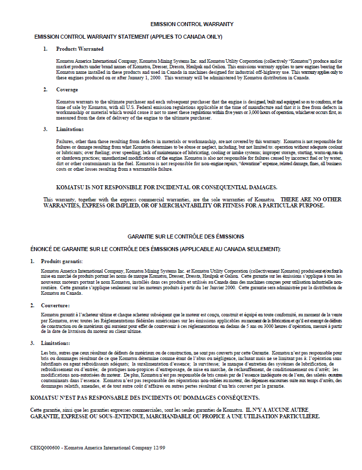 Komatsu WA180-3MC Wheel Loader Service & Maintenance Manual (CEAM007502)