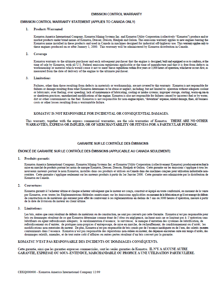 Komatsu WA180PT-3MC Wheel Loader Service & Maintenance Manual (CEAM007602)