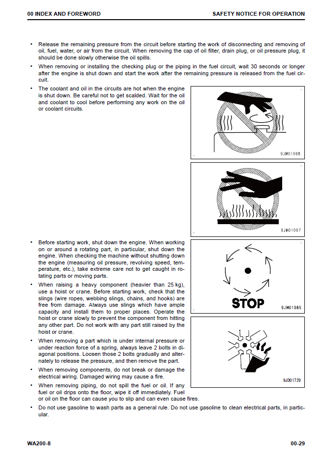 Komatsu WA200-8 Technical Shop Service Manual SEN06627-03