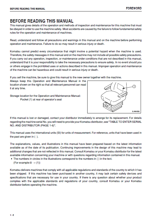 Komatsu WA200PZ-6 Operation & Maintenance Manual Download PDF