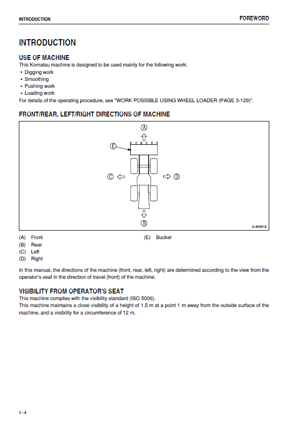 Komatsu WA200PZ-6 Wheel Loader Manual – Operation & Maintenance PDF