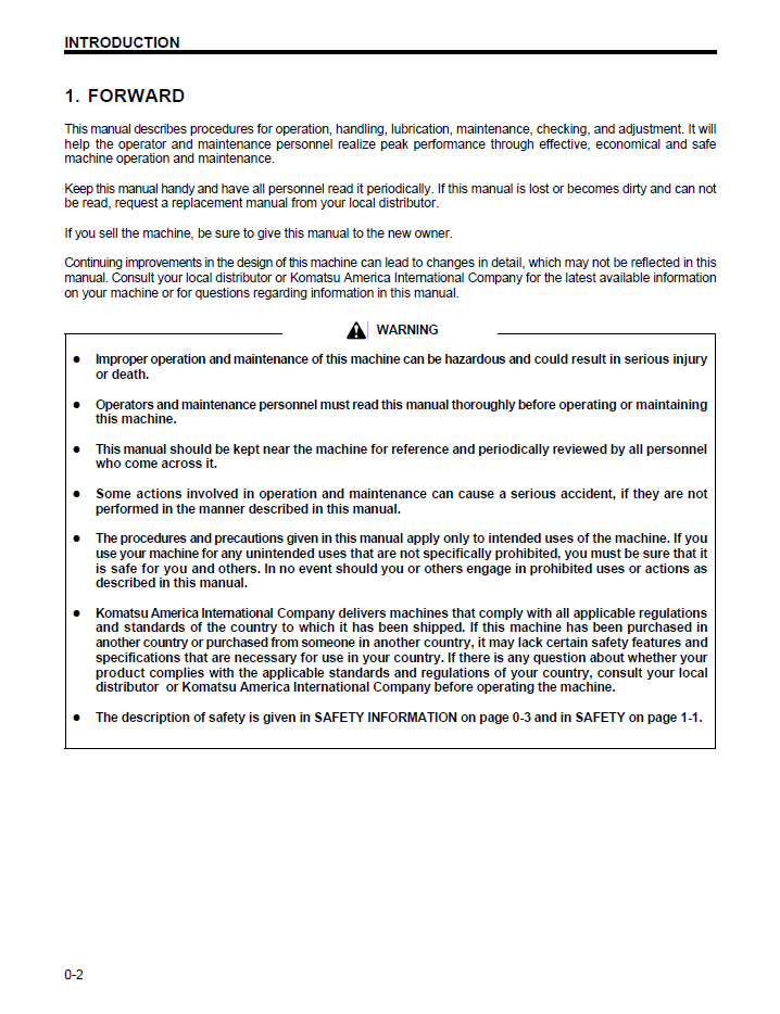 Komatsu WA250-3 Parallel Tool Carrier Service & Maintenance Manual (CEAM002001)