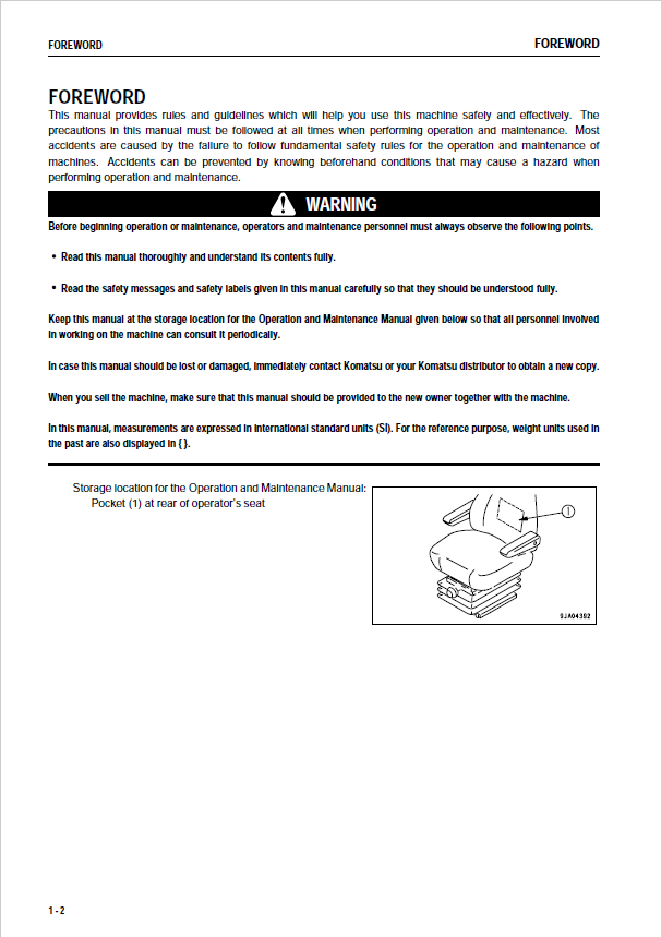 Komatsu WA250L-5 Operation and Maintenance Manual Download