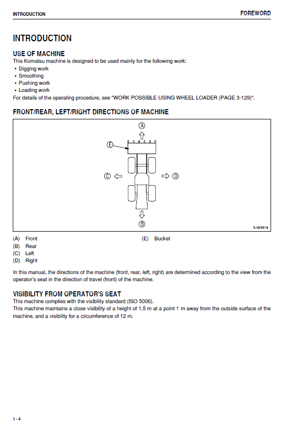 Komatsu WA250PZ-6 Wheel Loader Operation & Maintenance PDF