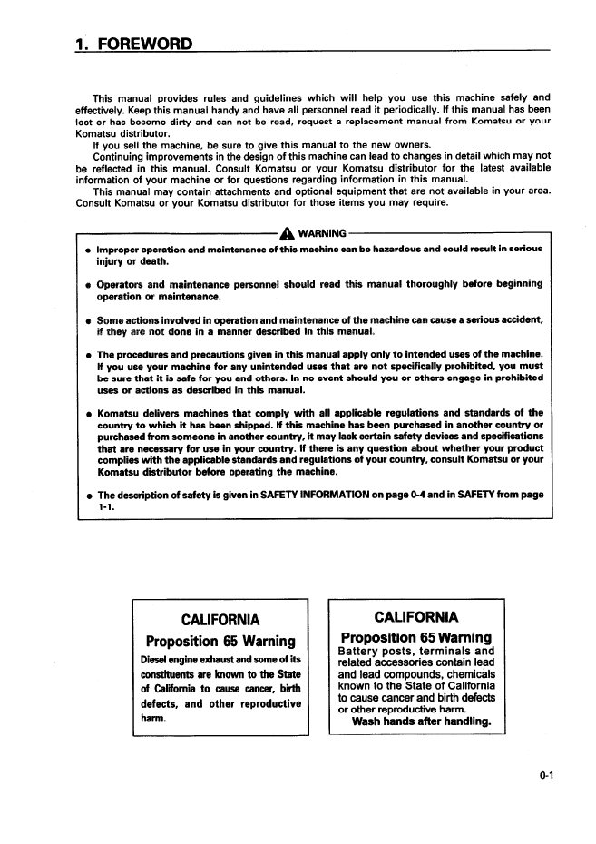 Komatsu WA300L-3 Loader Field Operation & Maintenance Guide SEAD033202 PDF