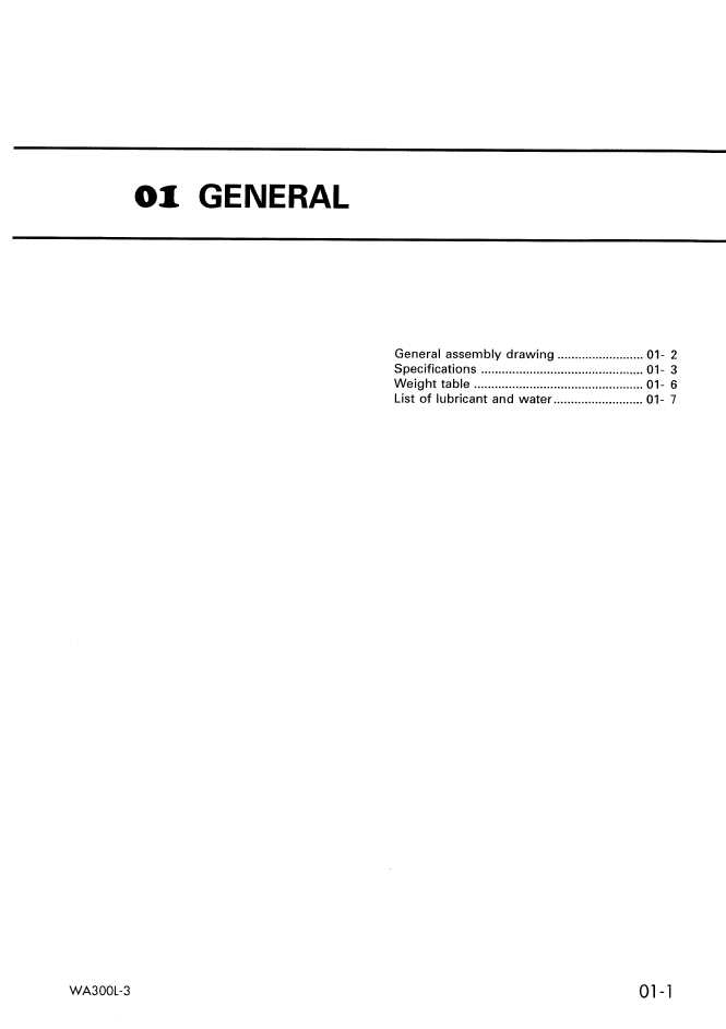 Komatsu WA300L-3 Service and Maintenance Manual SEBM017300