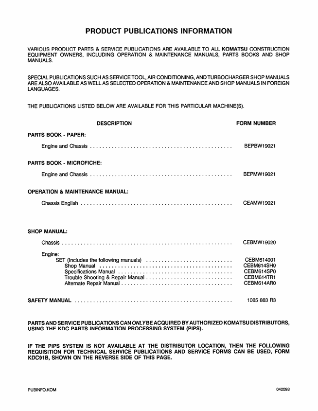 Komatsu WA320-1LC Wheel Loader Operation and Maintenance Manual PDF | CEAMW19021