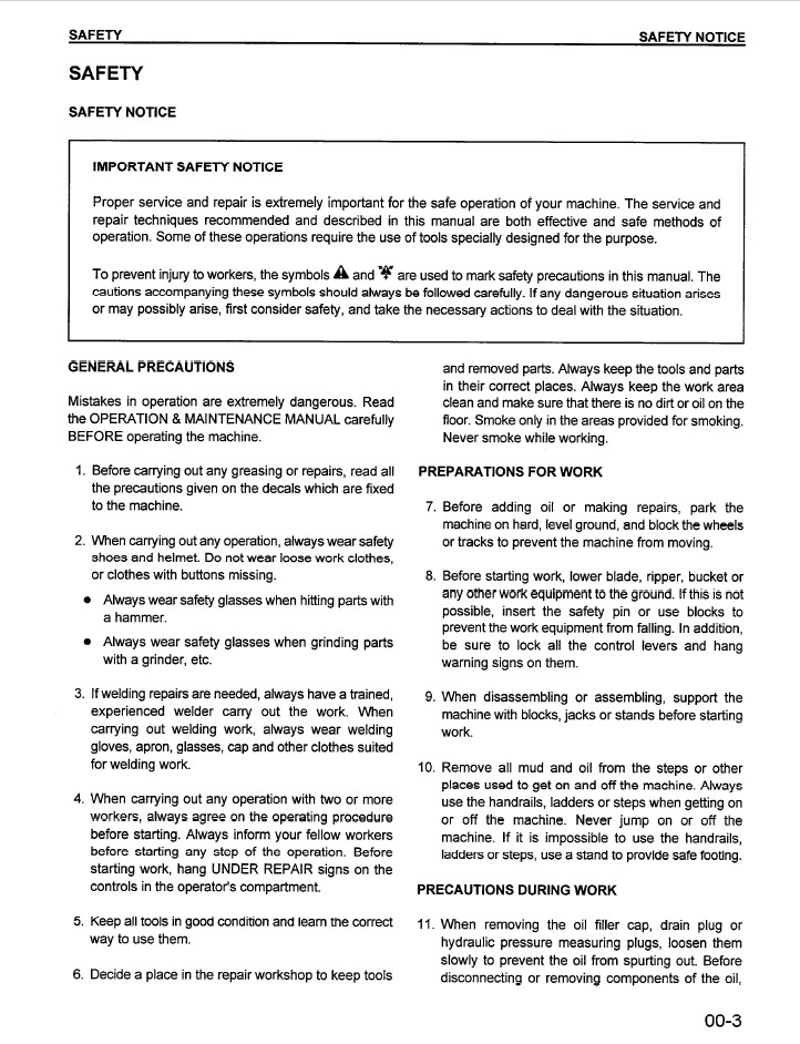 Komatsu WA320-3 Loader Maintenance Guide CEBDW19071 PDF