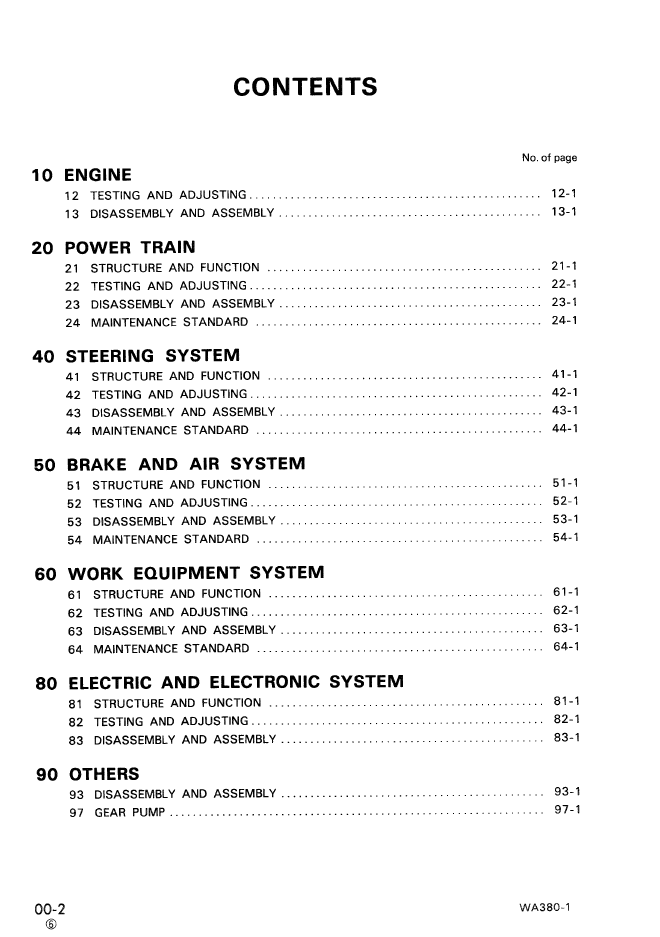 Komatsu WA380-1 Engine Service Manual SEBMU4230106 PDF