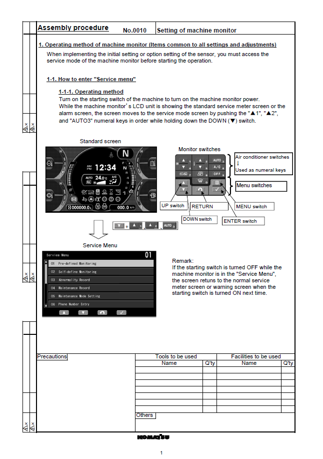 Komatsu WA380-8 Wheel Loader Workshop Manual GEN00136-00