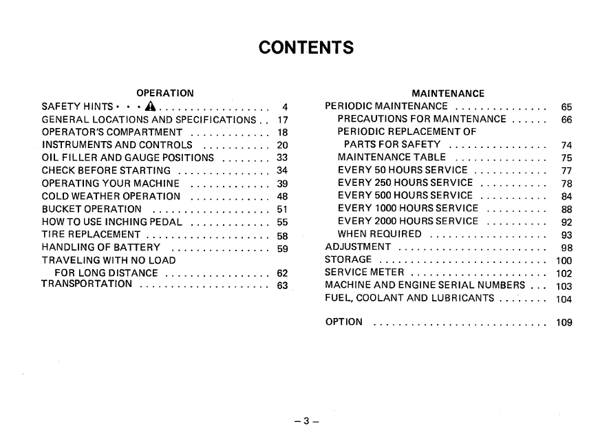Komatsu WA40-1 Maintenance Guide and Manual SEAM03630102